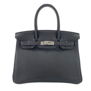 HERMES Birkin 30 Handbag, Black